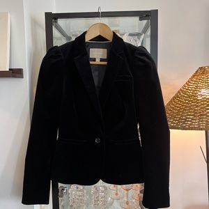 Banana Republic Velvet Black Suit, Size 0